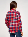 Рубашка с нагрудными карманами oodji для женщины (красный), 13L11006-1B/42850/4575C