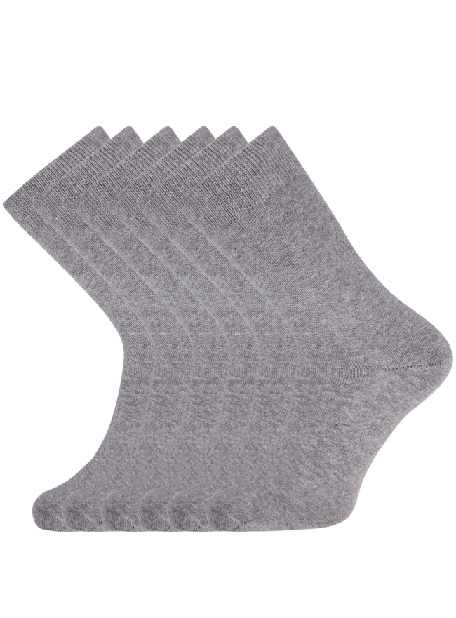 Комплект высоких носков (6 пар) oodji для Мужчины (серый) Комплект высоких носков (6 пар) oodji для Мужчины (серый), 7B263001T6/47469/2500M