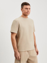 Свитшот с коротким рукавом oodji для Мужчины (бежевый), 5L123024I/51782/3500N