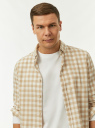 Рубашка хлопковая в клетку oodji для Мужчины (белый), 3L320025M/52279/1233C