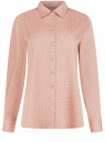 Блузка атласная свободного силуэта oodji для Женщины (розовый), 11411245/51653/4012D