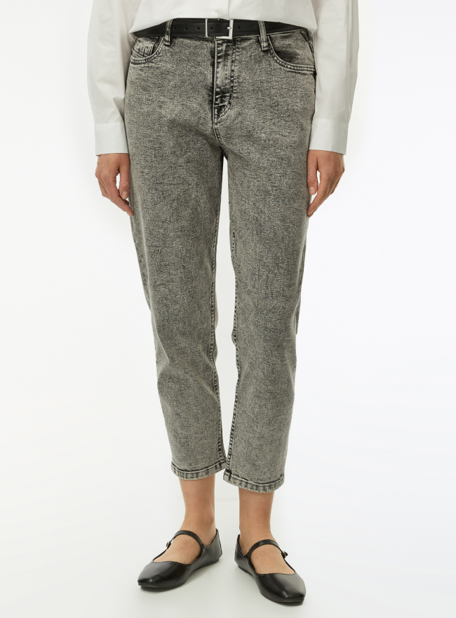 Джинсы мом фит с завышенной посадкой oodji для Женщины (серый) Джинсы мом фит с завышенной посадкой oodji для Женщины (серый), 12105110-24/52399/2000W