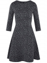 Платье трикотажное с рукавом 3/4 oodji для женщины (серый), 24001108/43661/2529A
