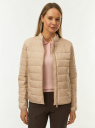 Куртка стеганая на молнии oodji для Женщины (бежевый), 18303013-2/50223/3500N