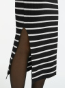 Платье вязаное в полоску oodji для Женщины (черный), 63912239/51478/2930S