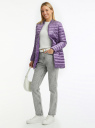 Куртка стеганая удлиненная oodji для Женщины (фиолетовый), 10204067-2/49813/8029N