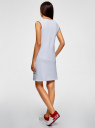 Платье трикотажное с вышивкой oodji для Женщины (белый), 14005144-1/46149/1000P