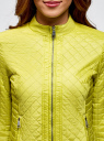 Куртка стеганая на молнии oodji для Женщины (зеленый), 28304005/45684/6A00N
