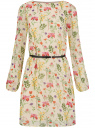 Платье из струящейся ткани с ремнем oodji для Женщины (разноцветный), 11900150-16B/42816/3319F