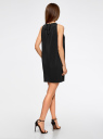 Платье прямое с завязками на спине oodji для женщины (черный), 24005125/42788/2900N