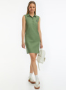 Платье прямое с воротником oodji для Женщины (зеленый), 12C11006/16009/6200N