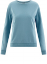Свитшот хлопковый базовый oodji для Женщины (синий), 14808015B/46151/7300N