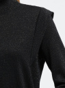 Свитер с декоративным кроем плеч oodji для Женщина (черный), 64412209/51035/2900X