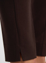 Брюки зауженные с молнией на боку oodji для женщины (коричневый), 21700199-2/31291/3900N