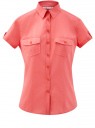 Рубашка хлопковая с нагрудными карманами oodji для женщины (красный), 13L02001B/45510/4300N