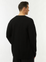 Кардиган свободного силуэта с V-образным вырезом oodji для Мужчины (черный) Кардиган свободного силуэта с V-образным вырезом oodji для Мужчины (черный), 4L607019M/50806/2900N