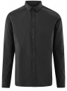 Рубашка приталенная в горошек oodji для мужчины (черный), 3B110016M/19370N/2923D