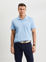Поло базовое из мерсеризованной ткани oodji для Мужчины (синий), 5L422024I/52669/7000N