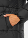Пальто утепленное с капюшоном oodji для Женщины (черный), 10203074/45913/2900N