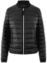 Куртка-бомбер на молнии oodji для Женщины (черный), 10203061-1B/45638/2900N