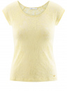 Футболка из фактурной ткани с рукавом реглан oodji для женщины (желтый), 24707002-2/18047/5000F