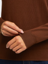 Свитер вязаный базовый oodji для Женщины (коричневый), 74412005-5B/45755/3900N