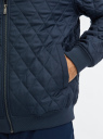 Куртка-бомбер стеганая на молнии oodji для мужчины (синий), 1L511079M-2/48733N/7979B