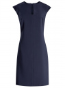 Платье-футляр с декоративным вырезом oodji для женщины (синий), 21912002/42250/7900N