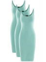 Платье-майка (комплект из 3 штук) oodji для Женщины (синий), 14015007T3/47420/7300N