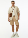 Шорты-карго хлопковые oodji для Мужчины (бежевый) Шорты-карго хлопковые oodji для Мужчины (бежевый), 2B720004M/39622N/3301N