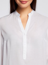 Блузка базовая из вискозы oodji для женщины (белый), 21412129-1/24681/1000N