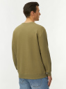 Свитшот базовый хлопковый oodji для Мужчины (зеленый) Свитшот базовый хлопковый oodji для Мужчины (зеленый), 5B113002M/46738N/6600M