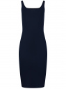 Платье-майка трикотажное oodji для Женщины (синий), 14015007-8B/46944/7900N