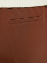 Брюки зауженные на эластичном поясе oodji для Женщины (коричневый), 11703091B/18600/3904N