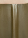 Юбка миди из искусственной кожи oodji для Женщина (зеленый), 18H00034-1/50860/6601N