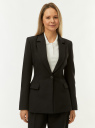Жакет приталенный на пуговице oodji для Женщины (черный), 21200286/51707/2900N
