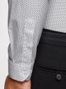 Рубашка хлопковая с контрастной отделкой воротника oodji для Мужчины (белый), 3B110031M/44425N/1079D