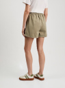 Шорты хлопковые с высокой талией oodji для Женщины (зеленый), 21804007/50957/6600N