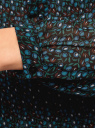 Блузка гофрированная с завязками oodji для Женщины (черный), 11414005/46166/2975F