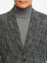 Пиджак прямой фактурный oodji для мужчины (черный), 2L440157M/50978/2912C