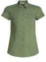 Рубашка базовая с коротким рукавом oodji для женщины (зеленый), 11402084-5B/45510/6200N