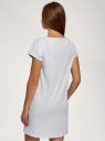 Платье домашнее с принтом oodji для женщины (серый), 59801006-24/46154/2029Z
