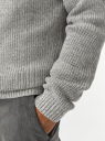 Джемпер вязаный из хлопка oodji для Мужчины (серый) Джемпер вязаный из хлопка oodji для Мужчины (серый), 4L107149M/51106/1220M
