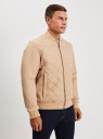 Бомбер утепленный стеганый oodji для Мужчины (бежевый), 1L522008M/52518/3300N