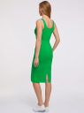 Платье-майка трикотажное oodji для женщины (зеленый), 14015007-2B/47420/6A00N