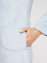Платье домашнее с капюшоном oodji для женщины (синий), 59801004-2/38319/7000O