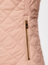 Куртка стеганая с воротником-стойкой oodji для женщины (розовый), 10204051/33744/5400N