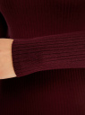 Платье вязаное в рубчик oodji для женщины (красный), 73912207-2B/24525/4900N