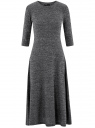 Платье миди с расклешенным низом oodji для Женщина (серый), 14011023/46987/1029M
