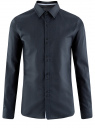 Рубашка базовая из фактурной ткани oodji для мужчины (синий), 3B110020M/39771N/7900N